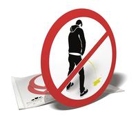 Signalling Stickers, No Urinating - 3 Round Stickers - 9.5 cm