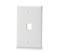 Signamax SKF-1-WH Thermoplastic 1-Gang 1-Port Rectangular Keystone Faceplate 2.75 Inch x 4.5 Inch White