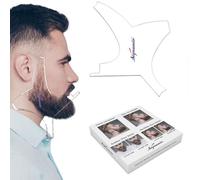 SIGNAMIO All in 1 Multi Purpose Transparent Beard Shaper tool Kit for Men | Beard Shaping Stencil Comb for men styling shave for neck line guide - Grooming kit