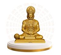 SIGNAMIO® Gold Hanuman Ji Idol Statue for Car Dashboard - Divine Bajrangbali Murti, Perfect Hindu God Gift Item and Home Puja Decoration Ideal Hanuman Murti as Car Dashboard Accessory