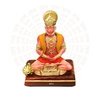SIGNAMIO Multicolored Hanuman Ji Idol Statue for Car Dashboard - Divine Bajrangbali Murti, Perfect Hindu God Gift Item and Home Puja Decoration Ideal Hanuman Murti as Car Dashboard Accessory