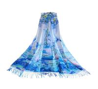 Signare Art Pashmina, wrap and shawl with Waterlily by Van Gogh
