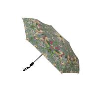 Signare Automatic Folding Umbrella Windproof UV Protection Strawberry Thief Grey Signare Multicolor