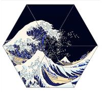 Signare Automatic Umbrella, The British Museum Design, Double Layer with Art Print Interior (Great Wave Off Kanagawa - UM-AUTO-BM-WAVE)