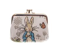 Signare Beatrix Potter Peter Rabbit Tapestry Frame Purse | 11cm W x 9cm H x 5cm D | Eco-Friendly Fabric | Double Clasp & Two Compartments | Peter Rabbit Branded Tag | Officially Licensed Merchandise
