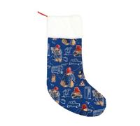 Signare Christmas Stocking - Vintage Tapestry for Fireplace Woven Fabric, Original 19th Century Designs to Delight Children & Adults (Paddington Bear Blue)