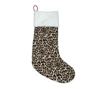 Signare Christmas Stocking - Vintage Tapestry for Fireplace Woven Fabric, Original 19th Century Designs to Delight Children & Adults (Leopard)