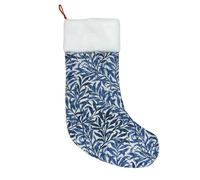 Signare Christmas Stocking William Morris Willow Bough in Blue Signare Blue