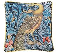 Signare Cushion Covers 45 x 45 cm, William Morris The Peacock, Cover Only | Double-Sided Tapestry Sofa Cushion Cover with Piped Edge and Concealed Zip; 45 x 45 cm, 200 g, Wipe Clean