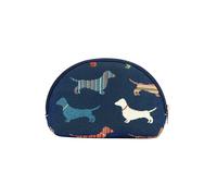 Signare Dachshund Dog Tapestry Cosmetic Make Up Bag In Blue Blue