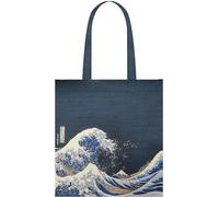 Signare Flat Tote Bag Woven Tapestry Design (FLAT-) (Great Wave Off Kanagawa, FLAT-BM-WAVE)