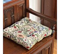Signare Floral Tapestry Seat Cushion, Morning Garden Design, 40 x 40 x 7 cm, Medium (BOOST-MD-MGD)