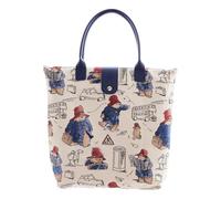 Signare Foldable Shopper Bag Paddington Bear London Transport in Beige Signare Beige One Size