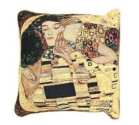 Signare Klimt Art Cushion Cover Designer Colourful Tapestry | Double Sided 45x45cm | Gold