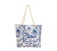 Signare Large Tote Bag for Women with Strong Cotton Handles, Lightweight Beach Bag with Zip Closure & Inner Zip, Picnic Bags