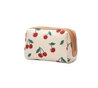 Signare London Women's Beauty Toiletry Bag - Cherry Print Cream