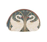 Signare Makeup Bag, Toiletry Bag, Lightweight Travel Zip, Walter Crane Swan | 100% Tapestry Polyester Cosmetic Bag, Zip Closure, 21 x 14 x 7 cm, Lightweight 150 g, Ideal for Makeup, Toiletries & Travel