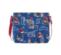 Signare Paddington Bear Blue Tapestry Cross Body Shoulder Handbag Courier Bag | One Size Measures 25cm (W) x 19cm (H) x 7cm (D) | Perfect for Holiday Travel Occassions Everyday