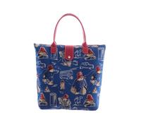Signare Paddington Bear Blue Tapestry Foldaway Shopping Tote Travel Bag | One Size Measures 38cm (W) x 35.5cm (H) x 9cm (D) | Handbag Accessory Eco Friendly Accessory