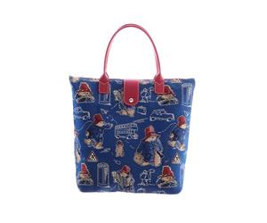 Signare Paddington Bear Blue Tapestry Foldaway Shopping Tote Travel Bag | One Size Measures 38cm (W) x 35.5cm (H) x 9cm (D) | Handbag Accessory Eco Friendly Accessory