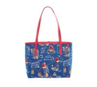 Signare Paddington Bear Blue Tapestry Shoulder Bag Large Tote Handbag | One Size Measures 33cm (W) x 27cm (H) x 15cm (D) | Top Handles Lightweight Eco Friendly | Holiday Travel Work Quality
