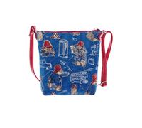 Signare Paddington Bear Blue Tapestry Sling Shoulder Handbag Courier Bag | One Size Measures 19cm (W) x 19cm (H) x 7cm (D) | Perfect for Holiday Travel Occassions Everyday