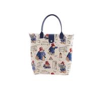 Signare Paddington Bear Tapestry Foldaway Bag | Eco-Friendly | 38cm W x 35cm H x 9cm D Open, 21cm W x 12cm H x 1.5cm D Compact | Recyclable Polyester & Vegan PU Leather | Official Woven Fabric