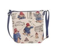 Signare Paddington Bear Tapestry Sling Bag | 19cm W x 19cm H x 6.5cm D | Main Zipped Compartment & Inner Slip Pocket | Crossbody or Shoulder Wear | Eco-Friendly Fabric | Officially Licensed