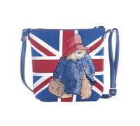 Signare - Paddington Bear Union Jack Tapestry Sling Bag | Compact 20x21x7cm | Versatile Cross-Body or Shoulder Wear, Pink, Polyester
