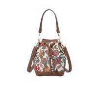 Signare Pomegranate and Lemon Summer Design Womens Small Bucket Bag Cross Body Drawstring Close Travel Tapestry