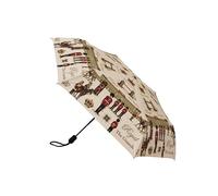 Signare Royal Guard Tapestry Automatic Folding Umbrella, British Military Design, Cream and Red (Royal Guard, UM-AUTO-RGD)