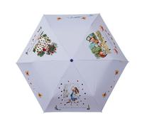 Signare Alice in Wonderland Automatic Folding Umbrella, Tea Party Design, White with Playing Cards Pattern (Alice in Wonderland Tea Party, UM-AUTO-AIW-TEA)