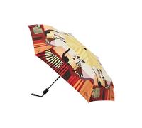Signare Tapestry Automatic Folding Umbrella, Cat Design by Rosina Wachtmeister, Artistic Pattern (Resina Cat Cappia, UM-AUTO-RWC-COPPIA)