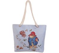 Signare Tapestry Beach Bag, Rope Handle and Zip Colsure (BEACH) (Paddington Classic Marmalade)