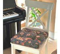 Signare Tapestry Chair Cushion, William Morris Strawberry Thief Pattern, 48 x 48 x 10 cm, Blue (Strawberry Thief Blue, BOOST-LG-STBL)