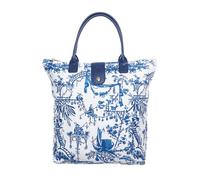 Signare Tapestry Chinoiserie Foldable Tote Bag Reusable Shopping Purse Grocery Bag (FOLD-BM-CHINO), Chinoiserie, One Size