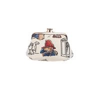 Signare Tapestry Coin Purse, Purses for Women, Paddington Bear | Double-Clasp Frame Purse with 2 Compartments, Patterned Nylon Lining; 13 x 8 x 5 cm, 0.15 kg, Vegan PU Details