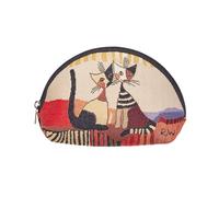 Signare Tapestry Cosmetic Bag Makeup Bag for Women (Resina Cat Cappia)
