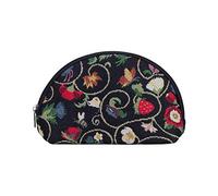 Signare Tapestry Cosmetic Bag Makeup Bag for Women with Garden Flowers and Creatures (Jacobean Dream, COMS-Jacob)