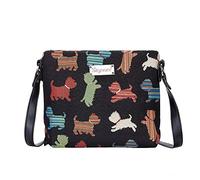 Signare Tapestry Crossbody Bag Small Shoulder Bag for Women with Dog Design (Playful Puppy, XB02-PUPPY)