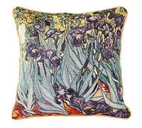 Signare Tapestry Cushion Cover - 18 x 18 inches (45cm x 45cm) - Decorative Sofa Cushion Inspired by Artistic Masterpieces (Iris, Cushion Cover ONLY)