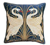 Signare Tapestry Cushion Cover 18 x18 inches 45cm x 45cm Decorative Sofa Cushions Inspired by Walter Crane (Cushion Cover ONLY, Swan)