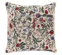 Signare Tapestry Cushion Cover 18 x18 inches 45cm x 45cm Decorative Sofa Cushions with Garden Flower and Creatures (Morning Garden, CCOV-MGD)