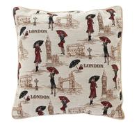 Signare Tapestry Cushion Cover 18 x18 inches 45cm x 45cm Decorative Sofa Cushions with London Design (Miss London, Cushion Cover ONLY)