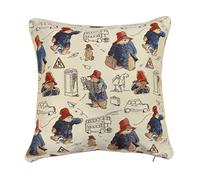 Signare Tapestry Cushion Cover 18 x18 inches 45cm x 45cm Decorative Sofa Cushions with Paddington Bear Designs (Paddington Bear, CCOV-PADD)
