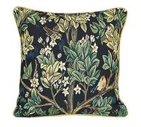 Signare Tapestry Cushion Cover 18 x18 inches 45cm x 45cm Decorative Sofa Cushions with Tree of Life and Orange Tree by William Morris (Tree of Life Blue, Cushion with Inner)