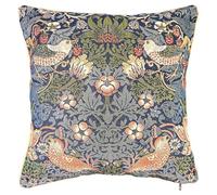 Signare Tapestry Cushion Cover 18 x18 inches 45cm x 45cm Decorative Sofa Cushions with William Morris Design (Strawberry Thief Blue, Cushion Cover ONLY)