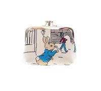Signare Tapestry Cute Exquisite Double Pocket Kiss Lock Coin Purse for Women Design (Chinoiserie) - FRMP (Victorian Peter)