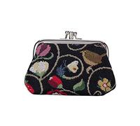 Signare Tapestry Cute Exquisite Double Pocket Kiss Lock Coin Purse for Women with Garden Flower and Creatures (Jacobean Dream, FRMP-Jacob)
