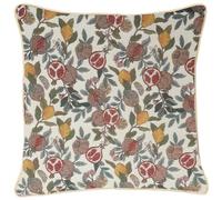 Signare Tapestry Decorative Cushion Cover, Double-Sided Design with Zipper, Cotton Trimming, Sustainable Fabric (CCOV) (Pomegranate and Lemon)